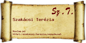 Szakácsi Terézia névjegykártya