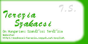terezia szakacsi business card